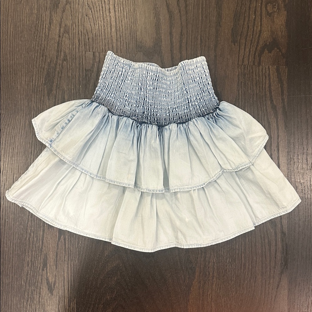 MOLO Girls Blue and White Tiered Skirt Size 7/8